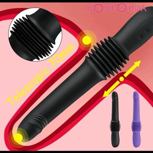 Telescopic Dildo Vibrator Sex Toys For Men G Spot Vibrator 3 Speds 70MM Telescopic Realistic Penis Toy Vagina Vibrator For Women