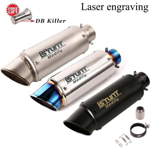 Universal 51mm 61mm Motorcycle Exhaust Muffler Pipe Bike ATV Escape Removable DB Killer Exhaust Tips Stainless Z900 S1000RR