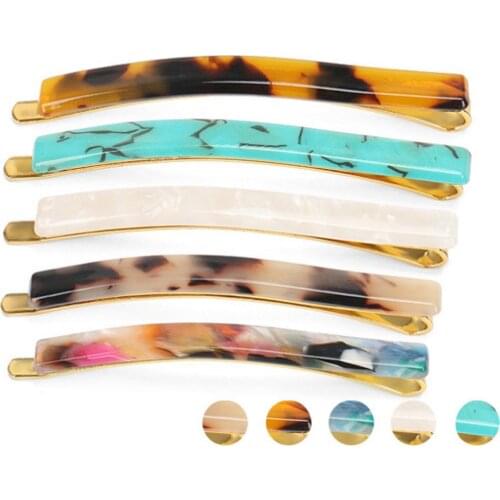 Trendy INS Hair Clip - Marble colorful Hairpin for Women Girls Cute Hair Accessory Ornament Barrettes for Thin Side Hair Tiara