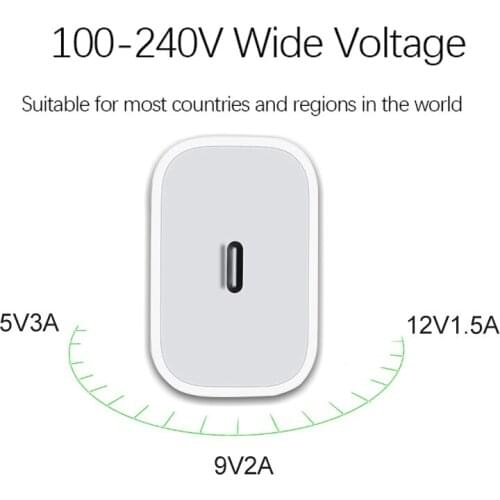 PD 20W USB Type C Charger Adapter Fast Phone Charge For iPhone 12 11 Pro Max X Xs Xr 7 AirPods iPad Huawei Xiaomi LG Samsung