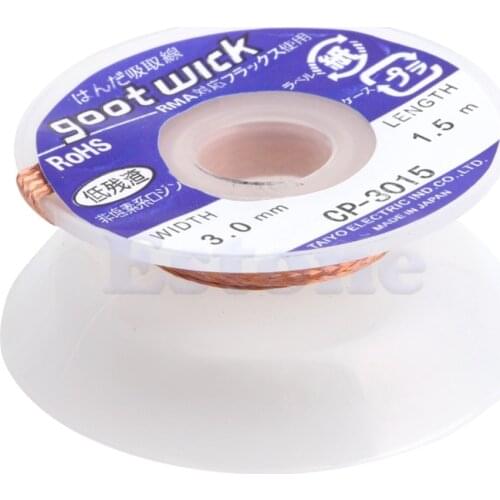 1PC 5 ft 3mm New esoldering Braid Solder Remover Wick CP-3015
