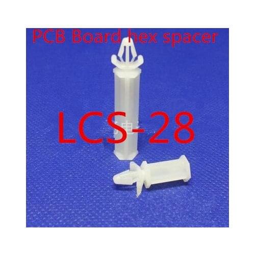 1000pcs /lot LCS-28 28mm PCB board nylon spacer fit for 4mm hole