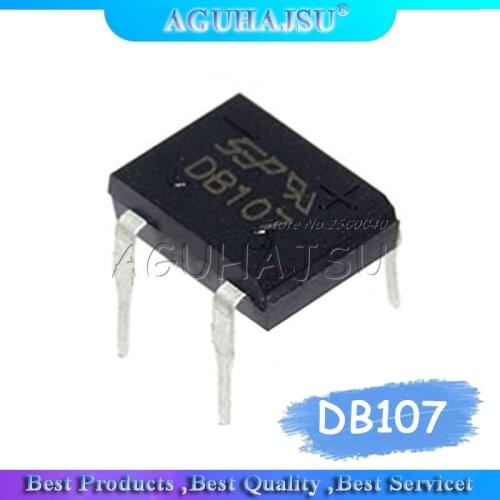 20PCS/LOT DB107 db107 dip4 dip 1A 1000V Single Phases Diode Rectifier Bridge
