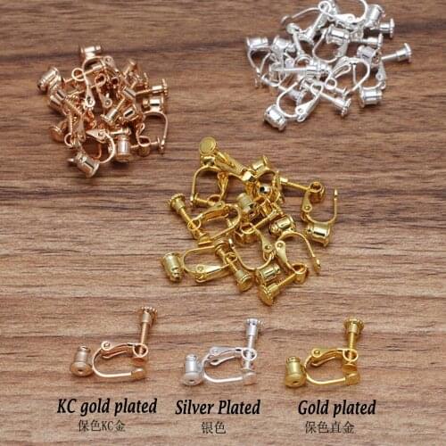 200pcs No need to cut ear pin ear clip to convert artifact spiral ear clips welding bullet ear plug
