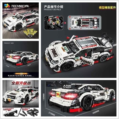 DHL 23012 2289Pcs RC Racing Car AMG C63 With motor New MOC-6687 6688 Building Block Bricks Educational Toys Christmas Gifts