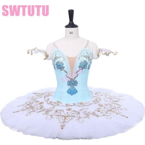 Adult Nutcracker Blue White Ballet Tutu Girls Professional Stage Cosutme Junior Sleeping Beauty Classical Ballet TutuBT9234A