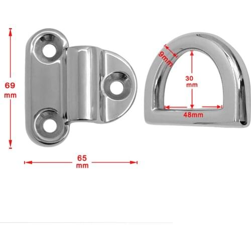 Large Folding Pad Eye Deck Lashing Ring Staple Cleat for Trailer Marine Boat