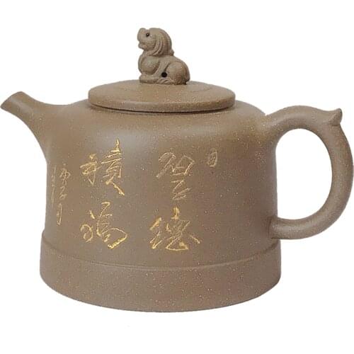 Yixing teapot undressed ore handmade pot with ball hole filter