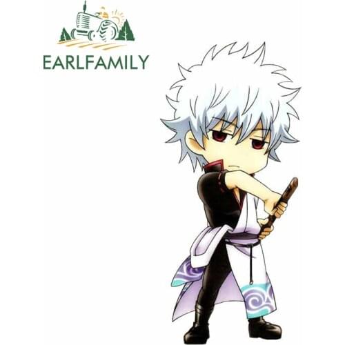 EARLFAMILY 13cm x 6.2cm For GINTAMA Car Stickers Funny Decal Graffiti Car Styling Personality Occlusion Scratch Decoration