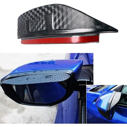 JEAZEA 2Pcs Side Door Rearview Mirror Rain Eyebrow Guard Cover Black Resin Visor Shield Protector For Honda Civic 2016 2017