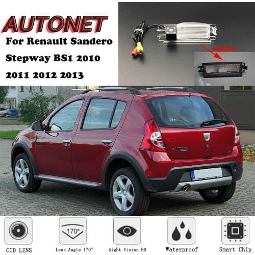 AUTONET Backup Rear View camera For Renault Sandero Stepway BS1 Hatchback 2010 2011 2012 2013 /parking Camera or Bracket