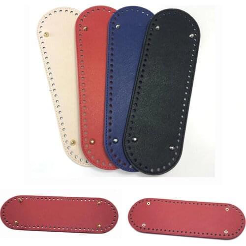 30x10cm Bag Bottom Leather Bottoms with Holes Bag Accessories & DIY Part PU Glossy for Handbag Crossbody Messenger Bags Bottom