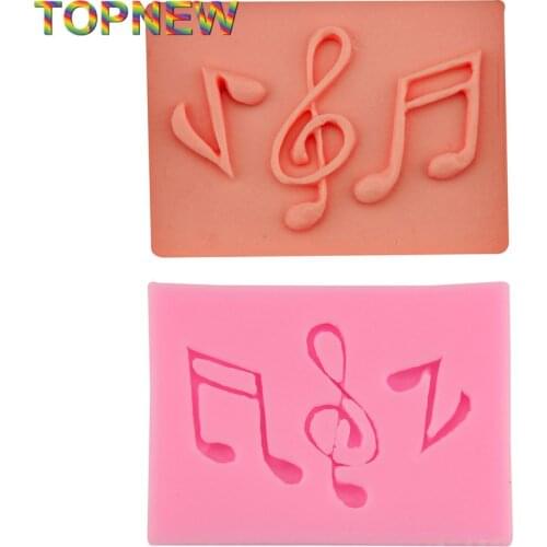 Top NEW Creative Silicone Musical Note Syncopated Molds Cake Sugarcraft Topper Decorating Chocolate Baking Moulds Tools C3024