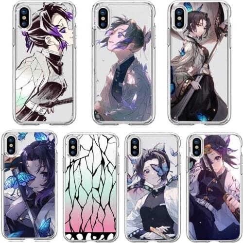 Kochou Shinobu Demon Slayer anime Phone Case Transparent soft For iphone 5 5s 5c se 6 6s 7 8 11 12 plus mini x xs xr pro max