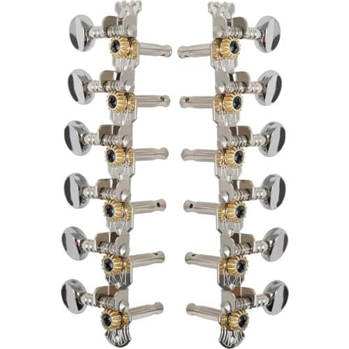 M MBAT 12 String Acoustic Guitar Tuning Key Peg 6R 6L Machine Head Button Tuner Guitar Accessories Stringed Instruments Parts