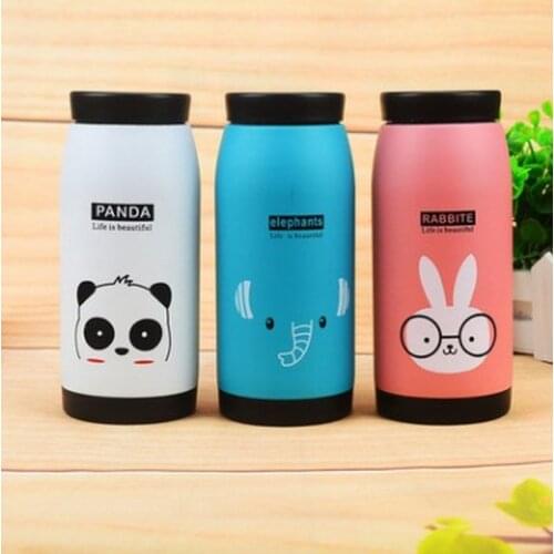 New Arrival 250ml/350ml Cartoon Thermos Cup Bottle Stainless Steel Thermocup Vacuum Thermal Mug Funny Birthday Couple Gift