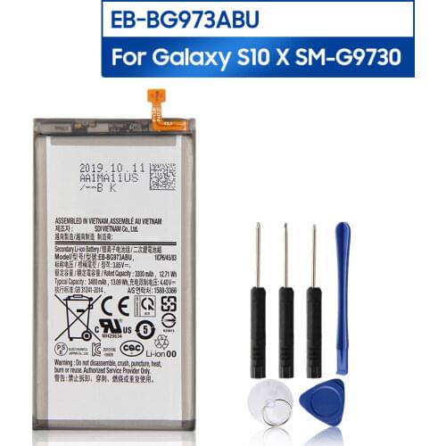 Samsung Original EB-BG973ABU Battery For Samsung Galaxy S10 Galaxy S10 X SM-G9730 EB-BG973ABE Replacement Phone Battery 3400mAh