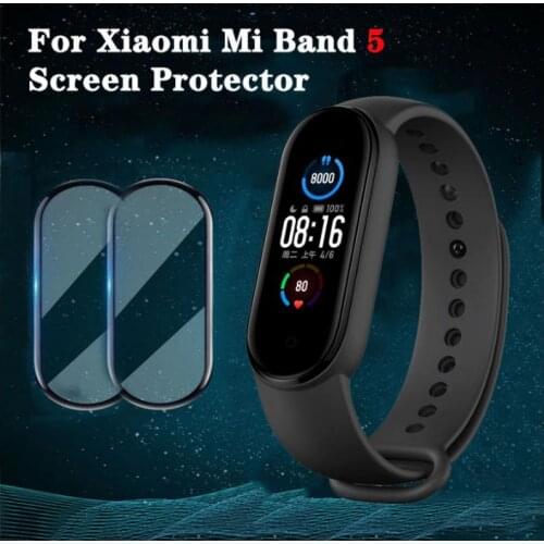 Screen-Protector Protective-Film 3D Curved for Xiaomi Mi Band 5 Strap Soft Scratch-resistant Full Cover for Mi Band 5 Accessorie