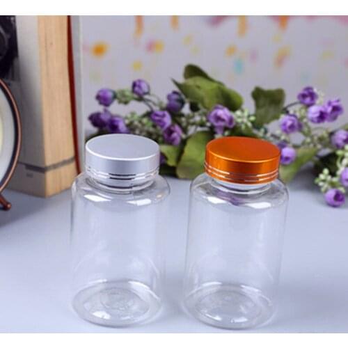 100pcs 150ml PET Plastic Clear Medicine Liquid Refillable Bottle, Round Medicine Capsule/Pill/Tablets Bottle