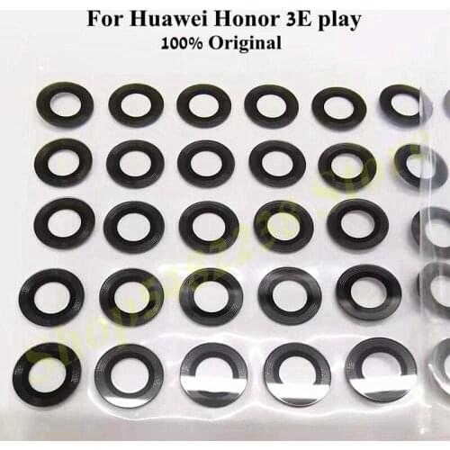 100pcs/lot Original Back Camera Glass lens For Huawei Honor 3E Play Rear Camera lens Cover Case With stickers Replacement parts