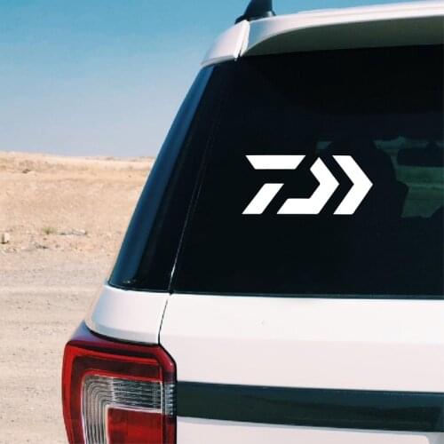 2pcs For Daiwa Decor Sticker Fishing Vinyl Die Cut Decal Rods Reels Fish Boat Truck Window Decor