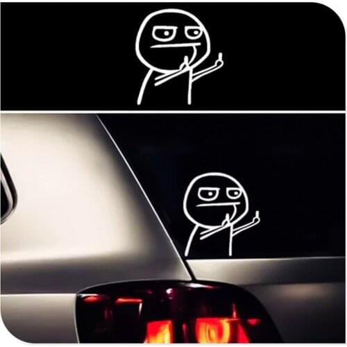 Car Accessories Cartoon Funny Middle Finger Stickers modeling for Kia RIO K3 K4 K5 Magentis Borrego Rio5 Trackster KND-4