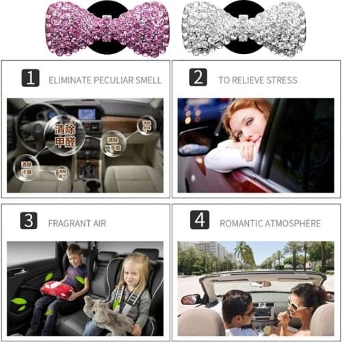 Blingbling Bow Air Outlet Fragrance Clip Air Freshener Clip High-quality Automotive Aromatherapy Vent Clips T3EF