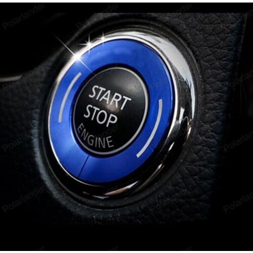 For Nissan Qashqa 16 Engine start stop button Key Ring Car Styling Ignition Switch Cover Sticker