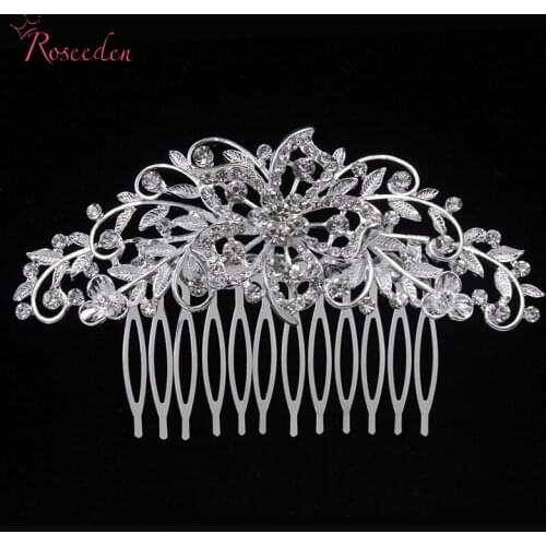 Europe style bridal hair ornaments hair combs shinny crystal Wedding Hair Comb Bridal floral wedding Hair Comb freeshippingRE662
