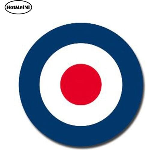 HotMeiNi 13cm x 13cm Glossy Vinyl Stickers RAF Roundel The Who Mod Target Vespa Reflective Car Sticker Waterproof Car Styling