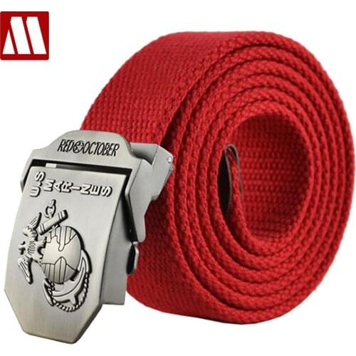 Hot sale men casual belt thicken canvas military belts jeans belt for Male Top quality mens strap Big size 110-140cm C414-6