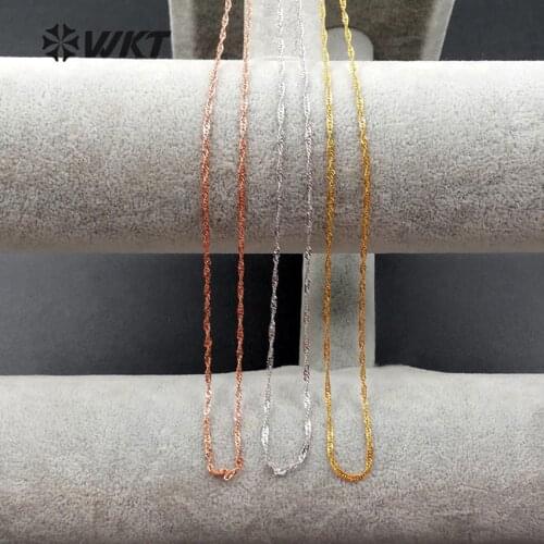 WT-N1037 WKT Classic Brass Necklace Snake Necklace Fashion Brass Chian Necklace For Women Gift Necklace And Handmade Accessory