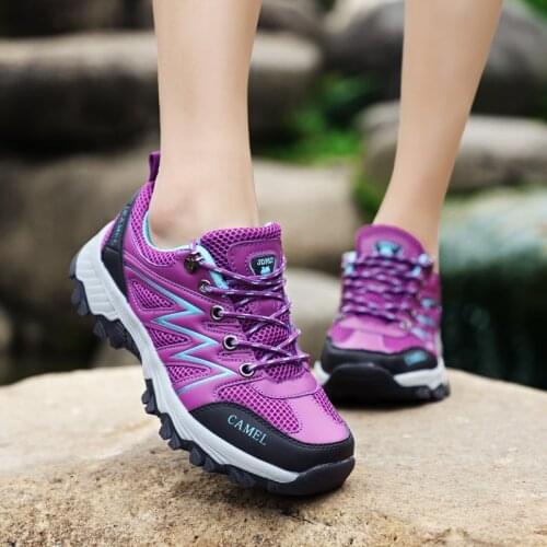 Men Women Trekking Hiking Shoes Summer Mesh Breathable Men Sneakers Outdoor Trail Climbing Sports Shoes Size 36-44