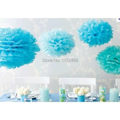 Hot 50 pcs 10" inch 25cm pcs/lot Tissue Paper Pom poms Flower Ball Wedding Backdrop Hanging Home Decoration Party Supplies