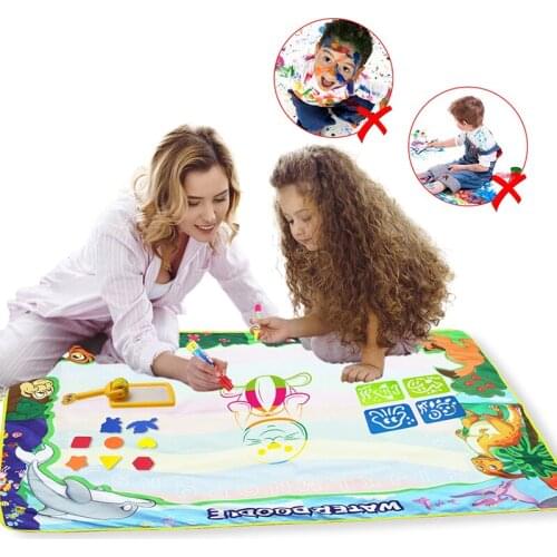 Big Size Magic Water Painting Mat with Drawing Pen Accessories Dinosaur Theme Doodle Board for Kids Children Educational Toys