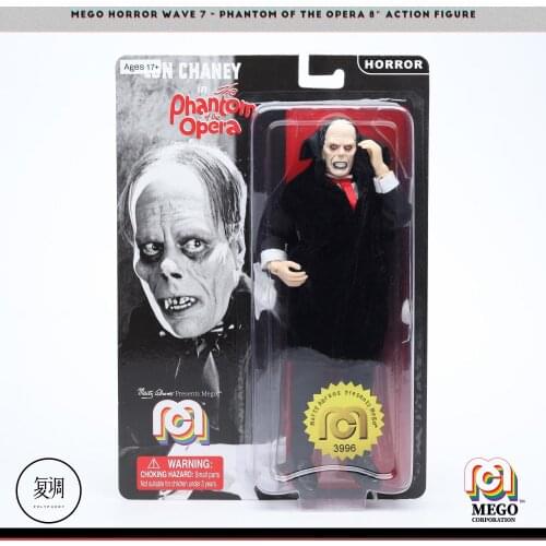 Mego Phantom Of The Opera Movies And Tv Action Figure 8 Inch Pvc&cloth Collectible Halloween Gift Horror Toys for Boys
