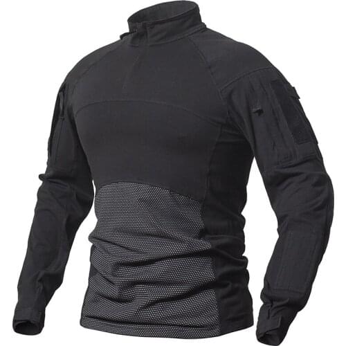 Men Tactical Combat Shirts Outdoor Camping Cotton Military Uniform Camouflage Multicam US Army Clothes Camo Long Sleeve Shirt