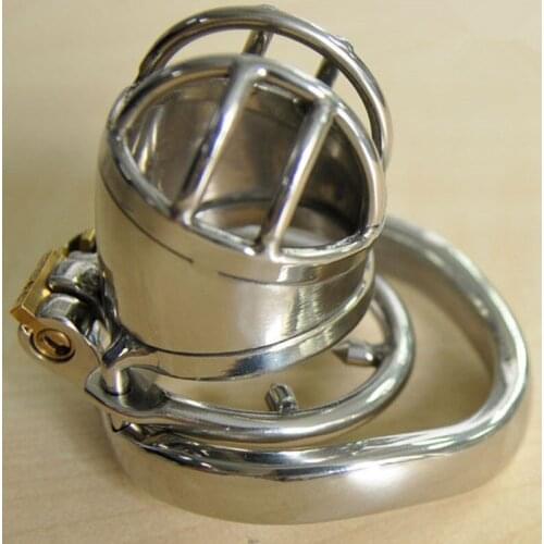 Male Stainless Steel Chastity Device with Anti-Shedding Ring,Gay Penis Rings Cock Cage Penis Lock Sex Toys For Men Chastity Belt