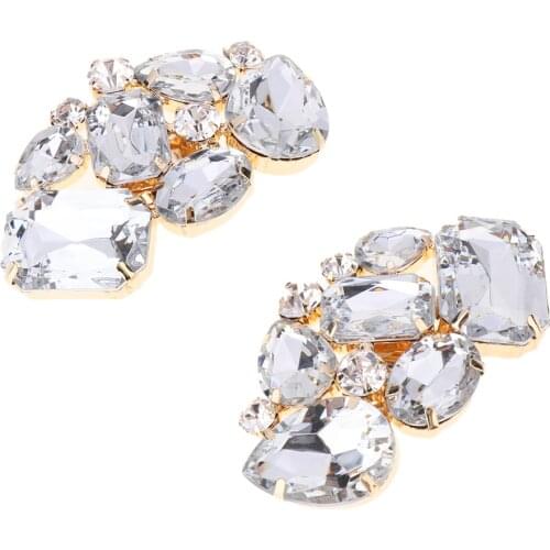 2x Crystal High Heel Shoe Clip Charm Rhinestone Shoe Buckle Shoe Decorations
