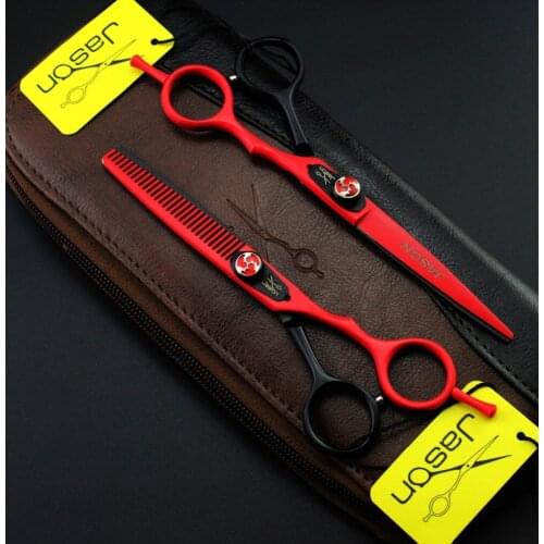 322# 6'' Brand Jason TOP GRADE Hairdressing Scissors JP 440C Professional Barbers Cutting Scissors Thinning Shears Hair Scissors
