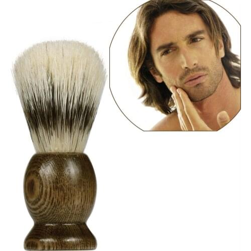 Mens Shaving Brush with Wooden Handle Professional Pure Hair Shaving Brushes Wood Handle Best Shave Barber Cosmetics Tool