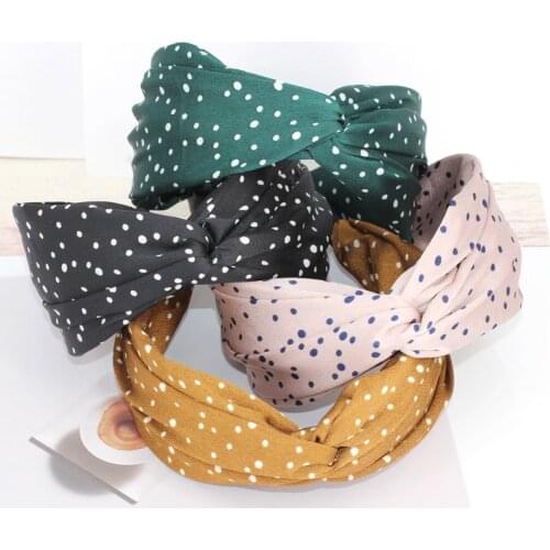 Fashion cross fabric hairband solid color headband Turban for Women Lady Wide Plastic headwear wedding girls hair accessories