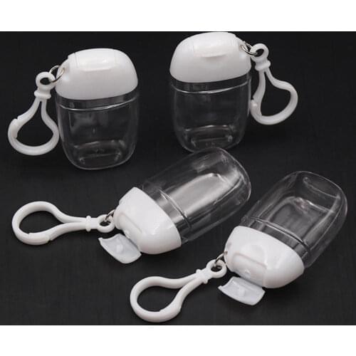 Empty Hand Sanitizer Travel Small Size Holder Hook Keychain Carriers Flip Cap Reusable Portable Empty Bottles