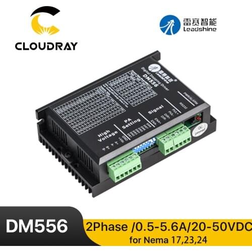 Leadshine DM556 Stepper Driver 2 Phase 20-50VAC 0.5-5.6A for Nema 17 Nema 23 Stepper Motor Controller CNC Engraving Machine