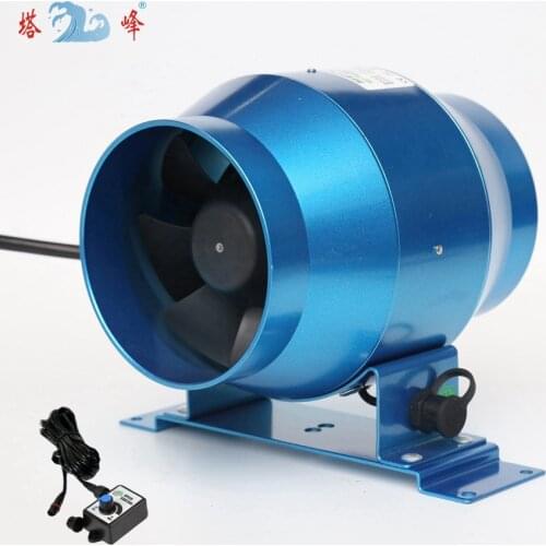 Stepless rpm control mixed flow inline fan circular 4 inch pipe high speed quiet exhaust ventilation fan duct fan