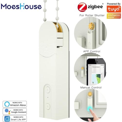 ZigBee Smart DIY Motorized Roller Blinds/Shades Drive Motor Hub Tuya Smart Life APP Alexa Google Home Voice Control