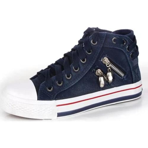 2021 Women Sneakers Fashion Canvas Shoes Spring / Autumn Casual Sneakers Lace Up Skateboard Shoes Women