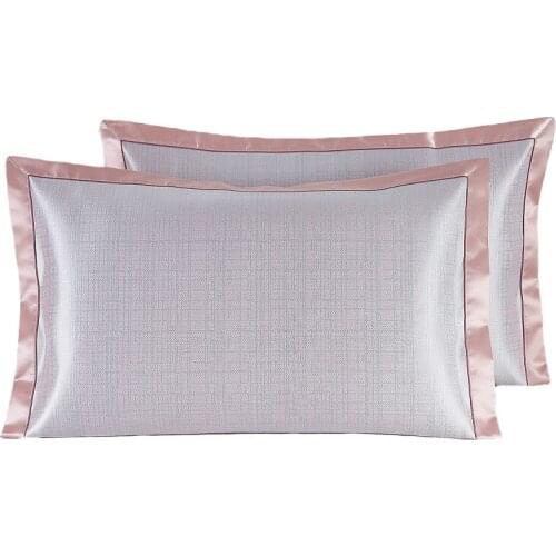 1Pair 48x74cm Ice Silk Pillow Cover Solid Color Pillowcases Bedding Pillow Case Sleeping Pillow Cove for Skin Hair Protect