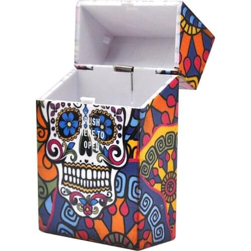 1Pcs Portable Cigarette Case Popular Plastic Ghost Head Cigarette Box 20 Branches Moisture-proof Smoke Tool Protective Cover Bag