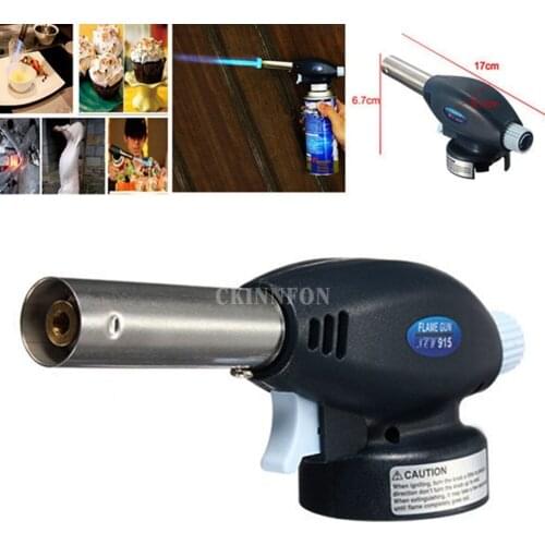 100Pcs/Lot BBQ Welding Torch Gas Jet Flame Burner Gun Fire Lighter Camping Picnic Heating 915 Model